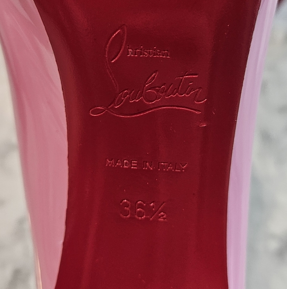 Christian Louboutin Patent Leather Sporty Kate 85mm In Pinkador - Picture 5 of 12